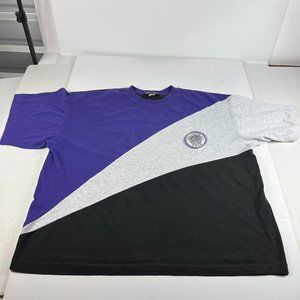 VTG 90s MLB Colorado Rockies 1st Season Shirt Extra Large Black Color Block Tee